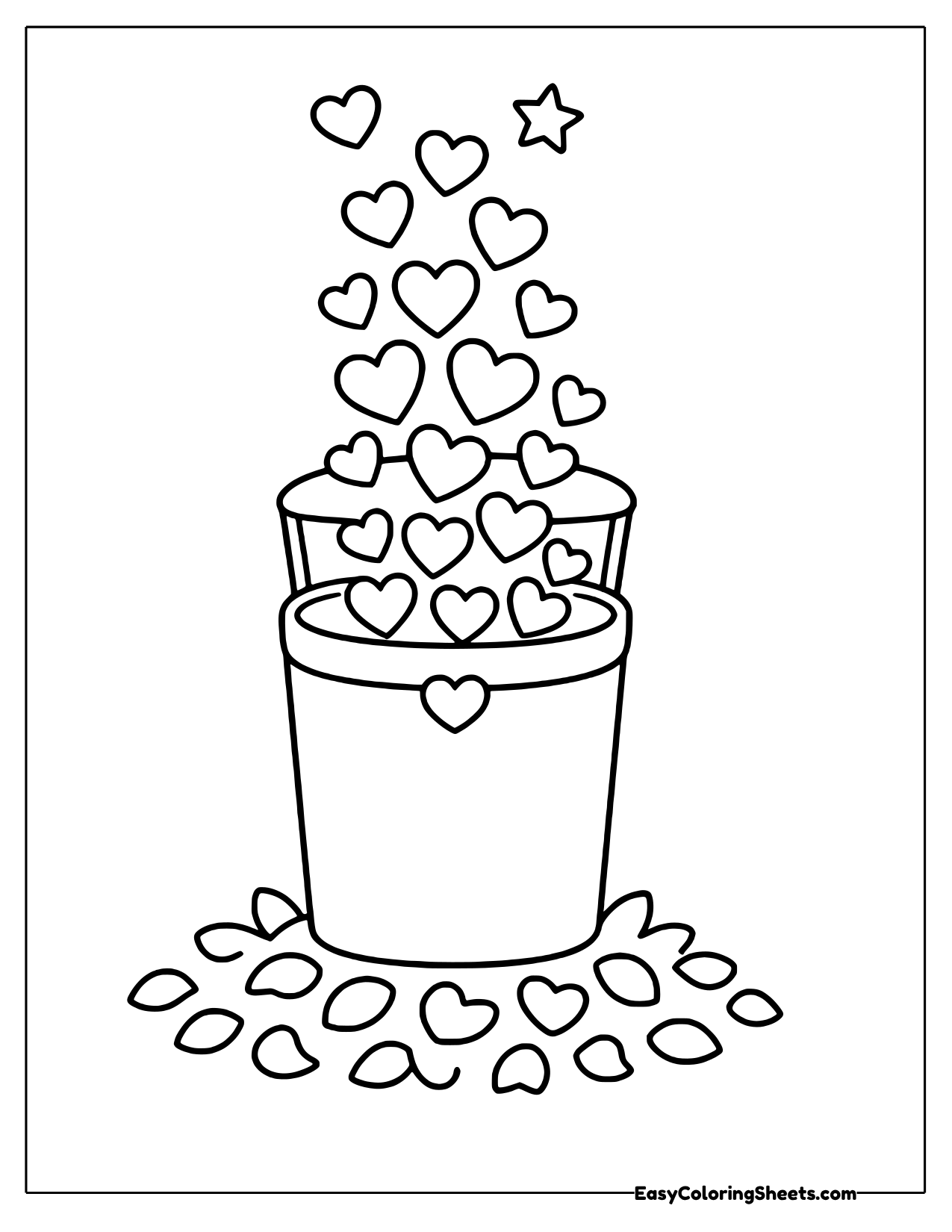 Mailbox overflowing with floating hearts