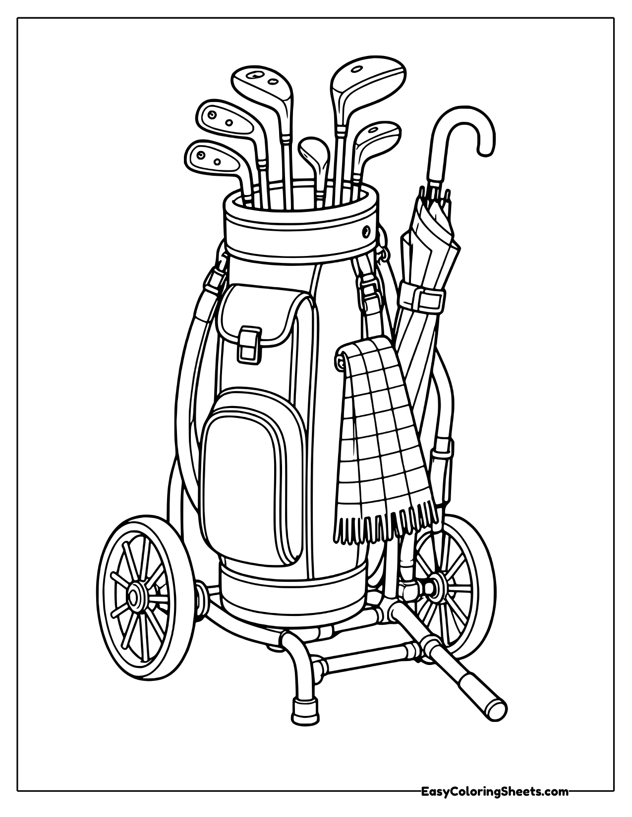 15 Golf Coloring Pages (Free PDF Printables) | Easy Coloring Sheets