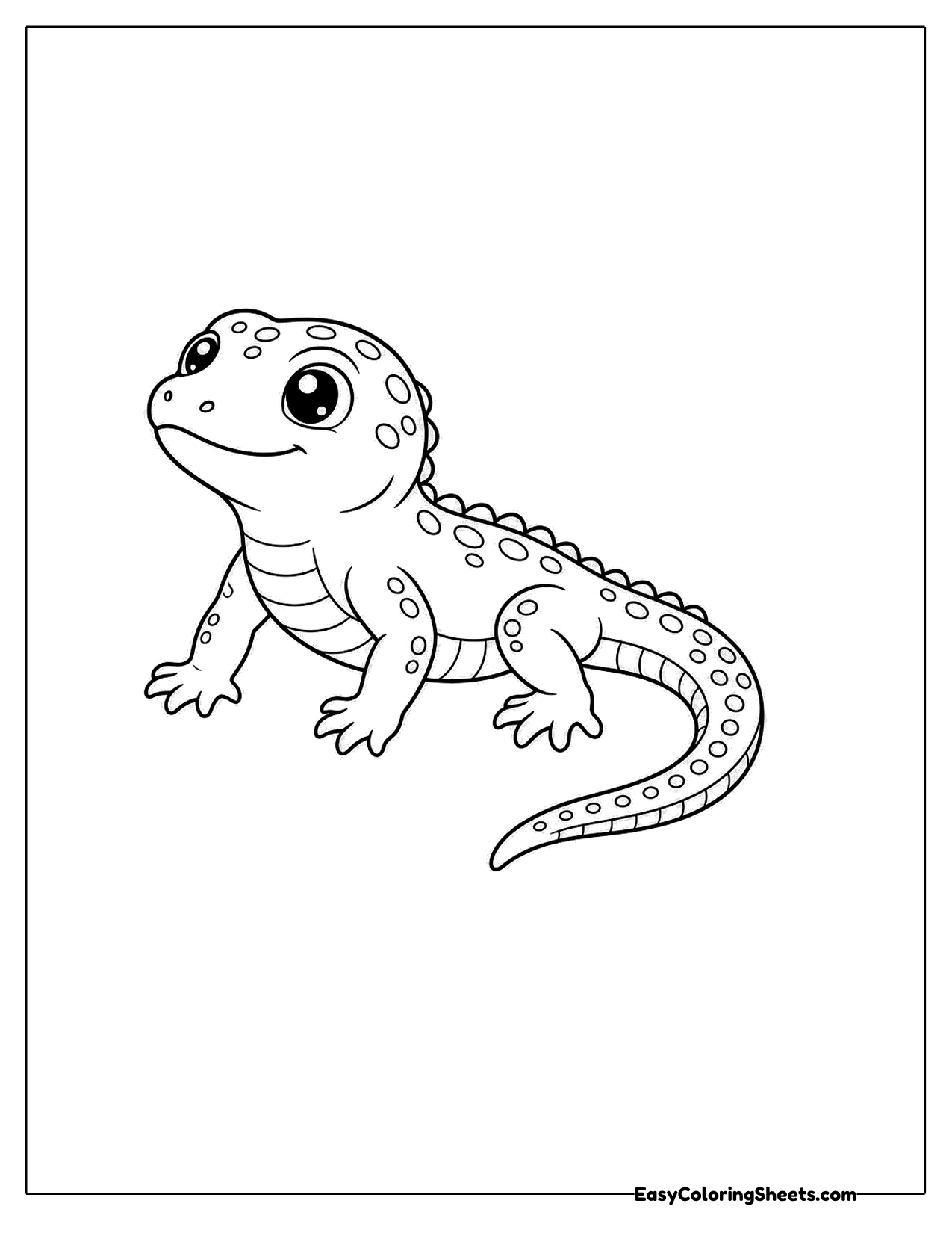 Lizard lifting its head to look up