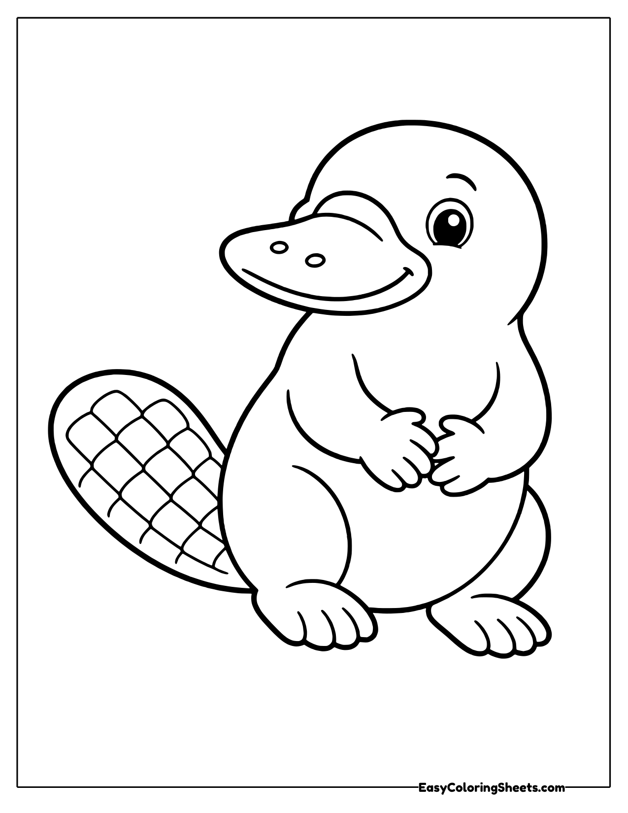 14 Platypus Coloring Pages (Free PDF Printables) | Easy Coloring Sheets
