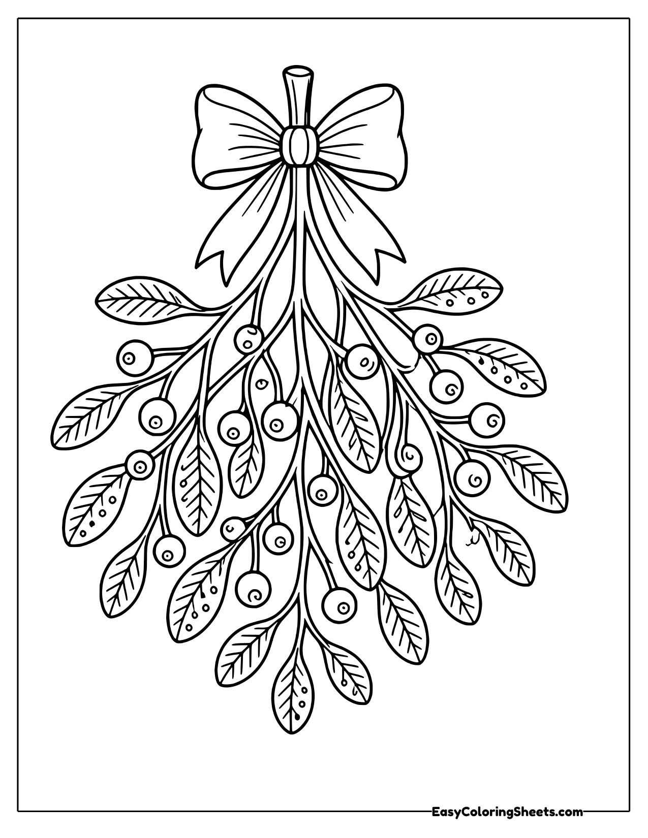 16 Mistletoe Coloring Pages (Free PDF Printables) | Easy Coloring Sheets