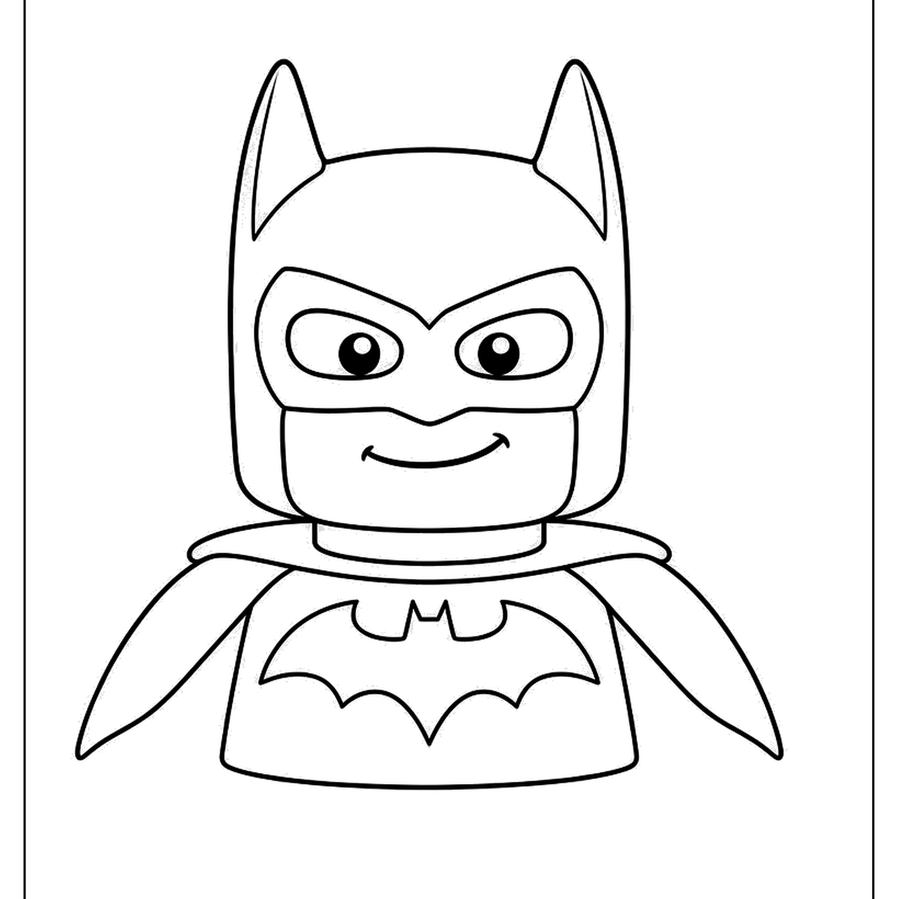 Toy brick bat hero head and cape