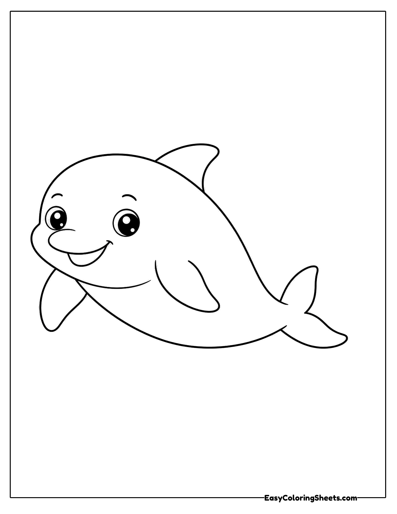 Chubby dolphin resting