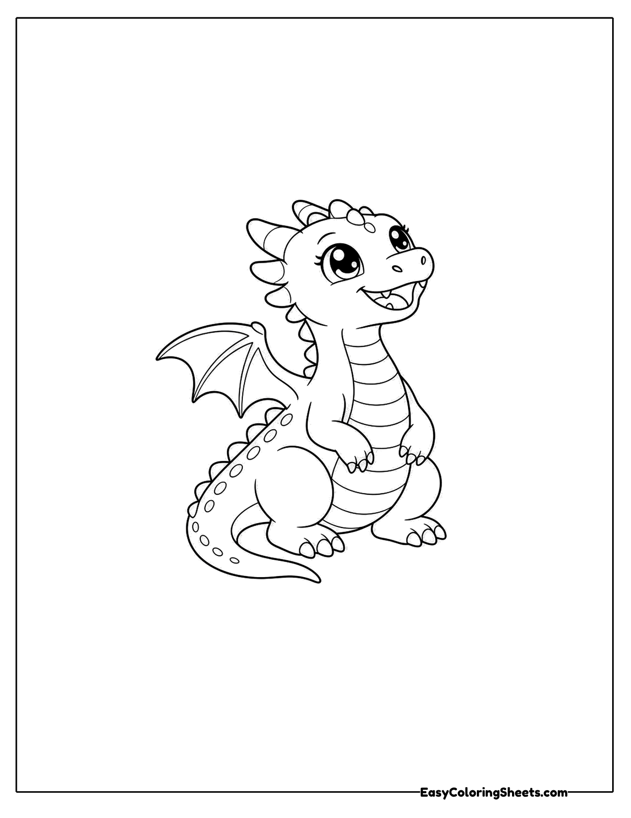 Small dragon looking up