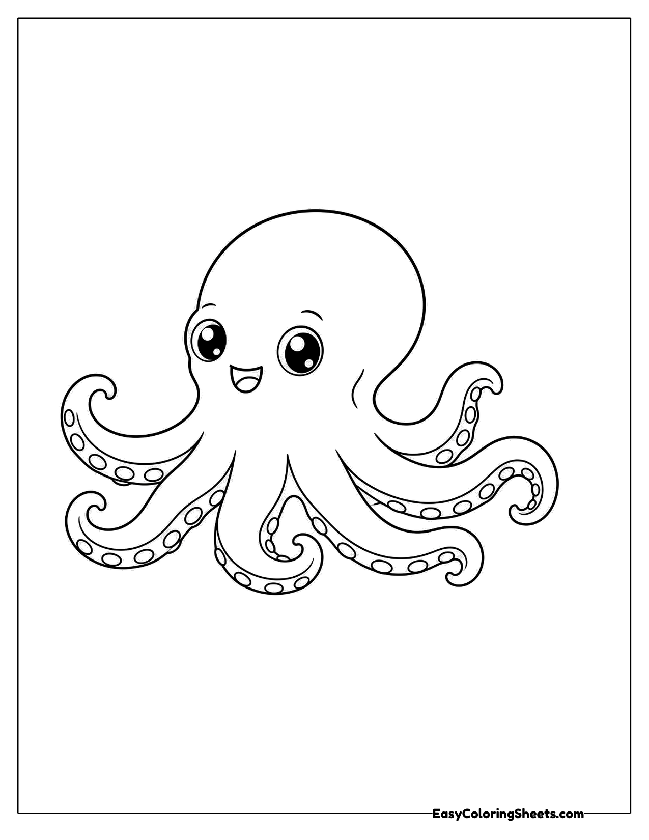 Octopus in a three quarter view