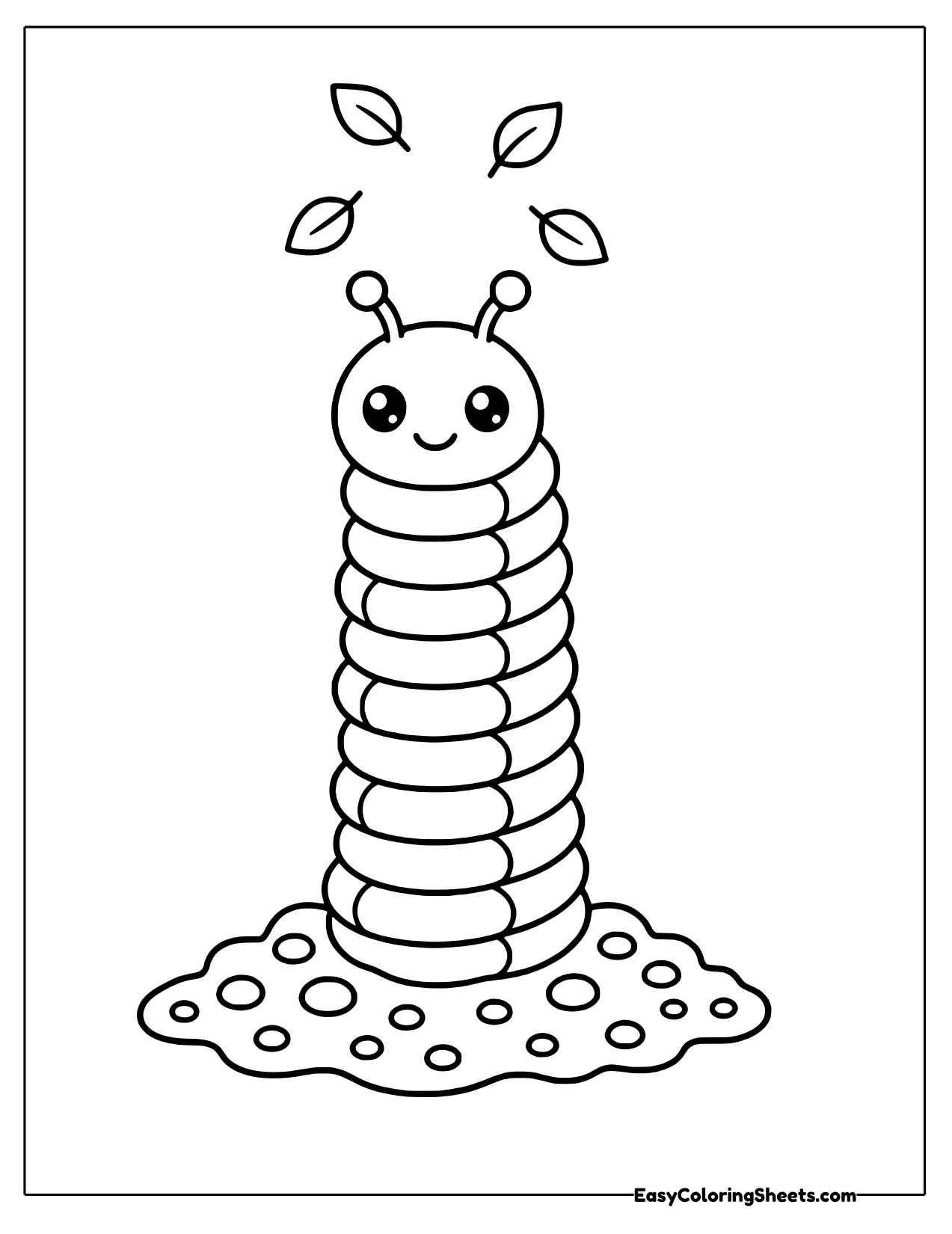 Caterpillar stacked tall like a tower