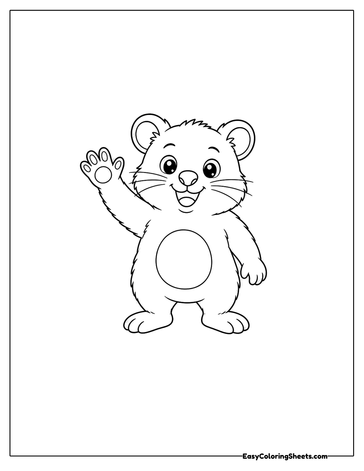 Quokka waving one paw
