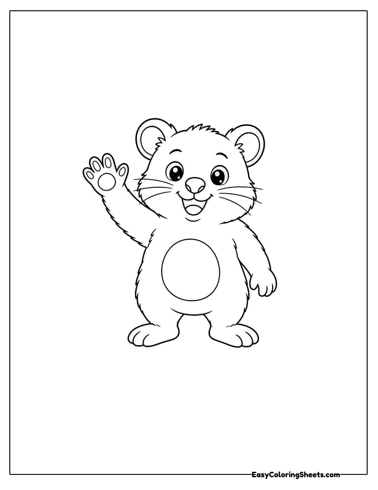 Quokka waving one paw