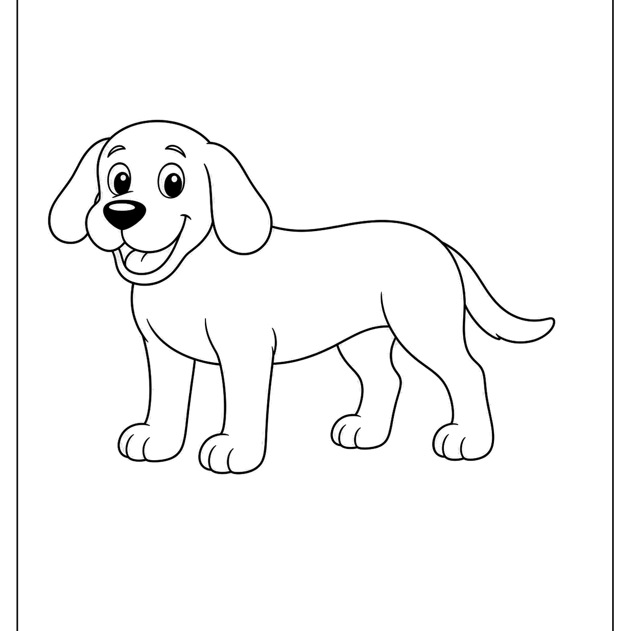 Big friendly dog standing on all fours