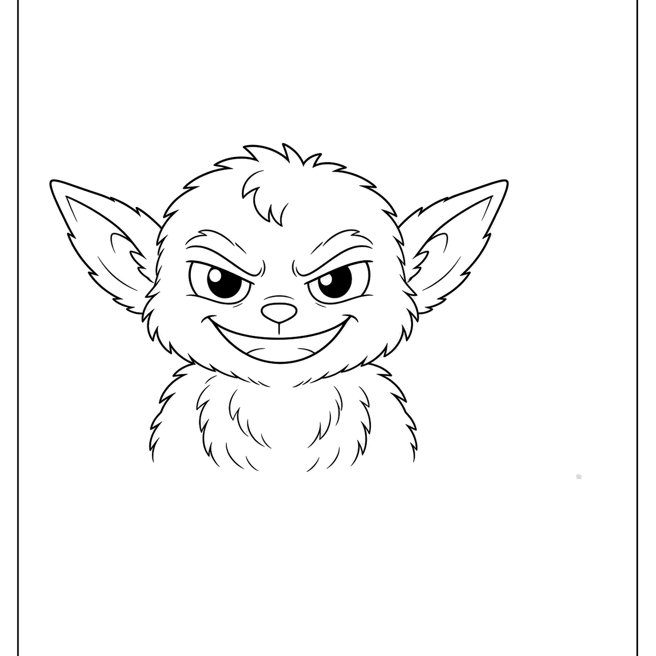 Grumpy furry creature with big pointed ears