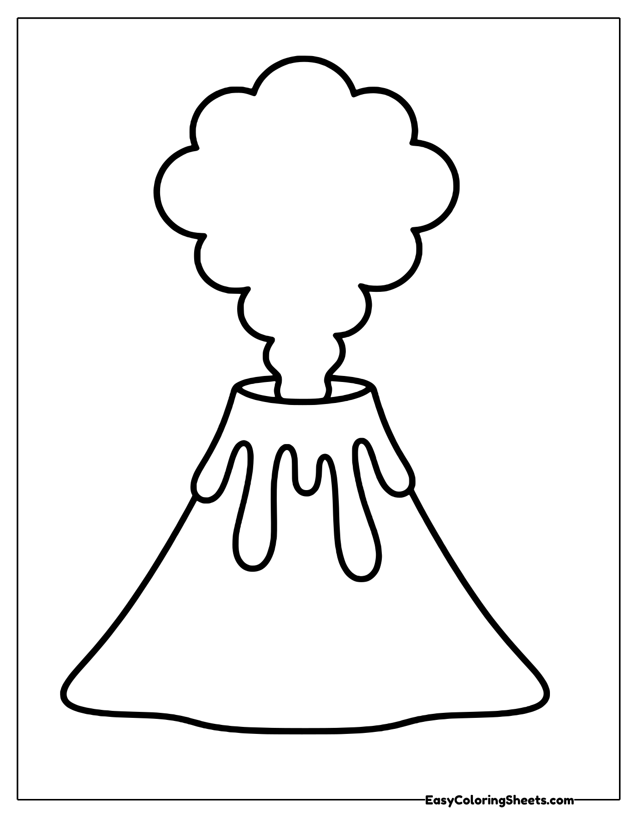 9 Volcano Coloring Pages (Free PDF Printables) | Easy Coloring Sheets