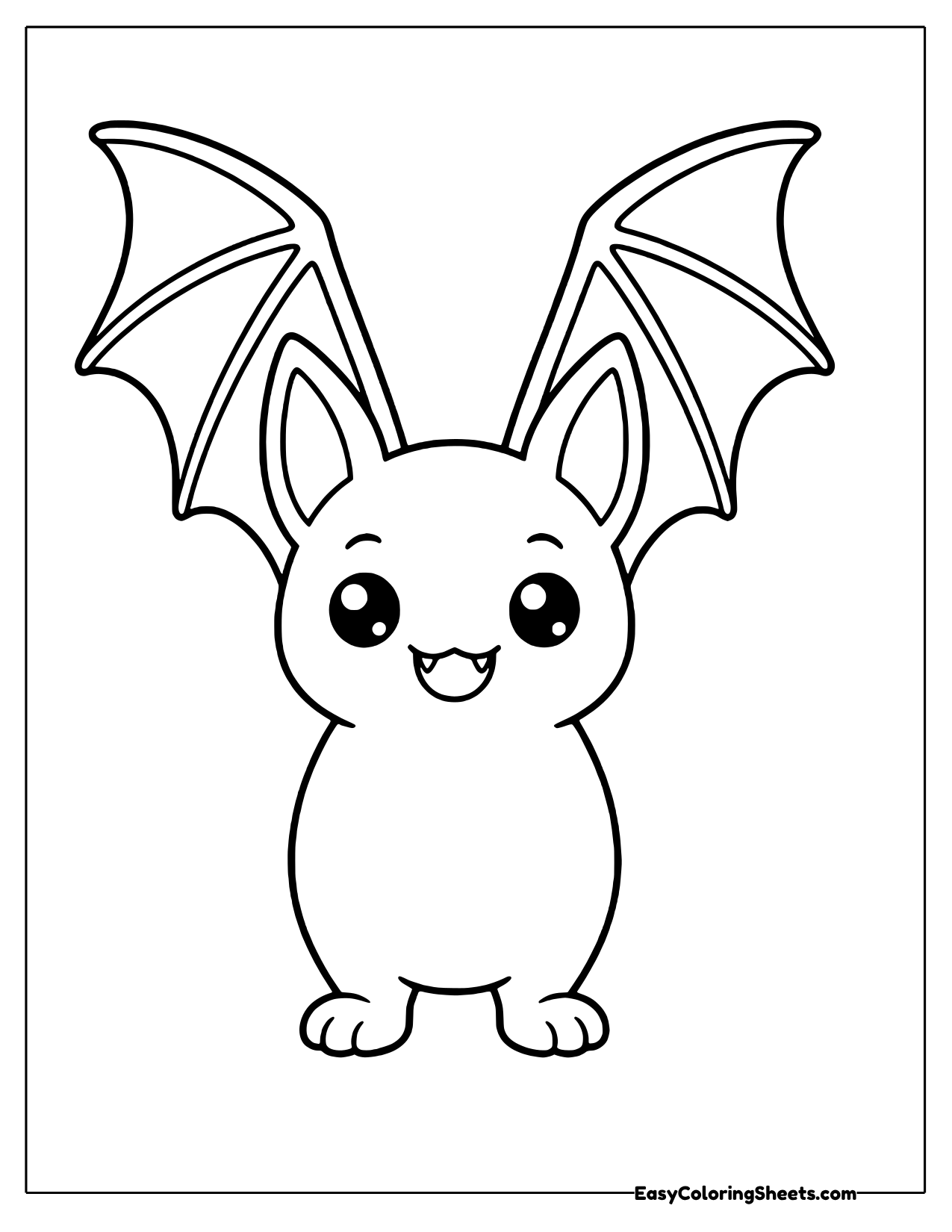 Bat with wings raised tall