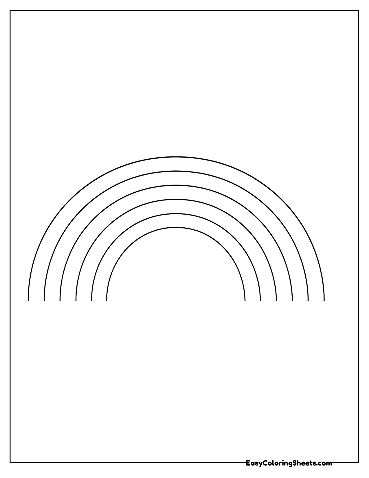Rainbow outline arch