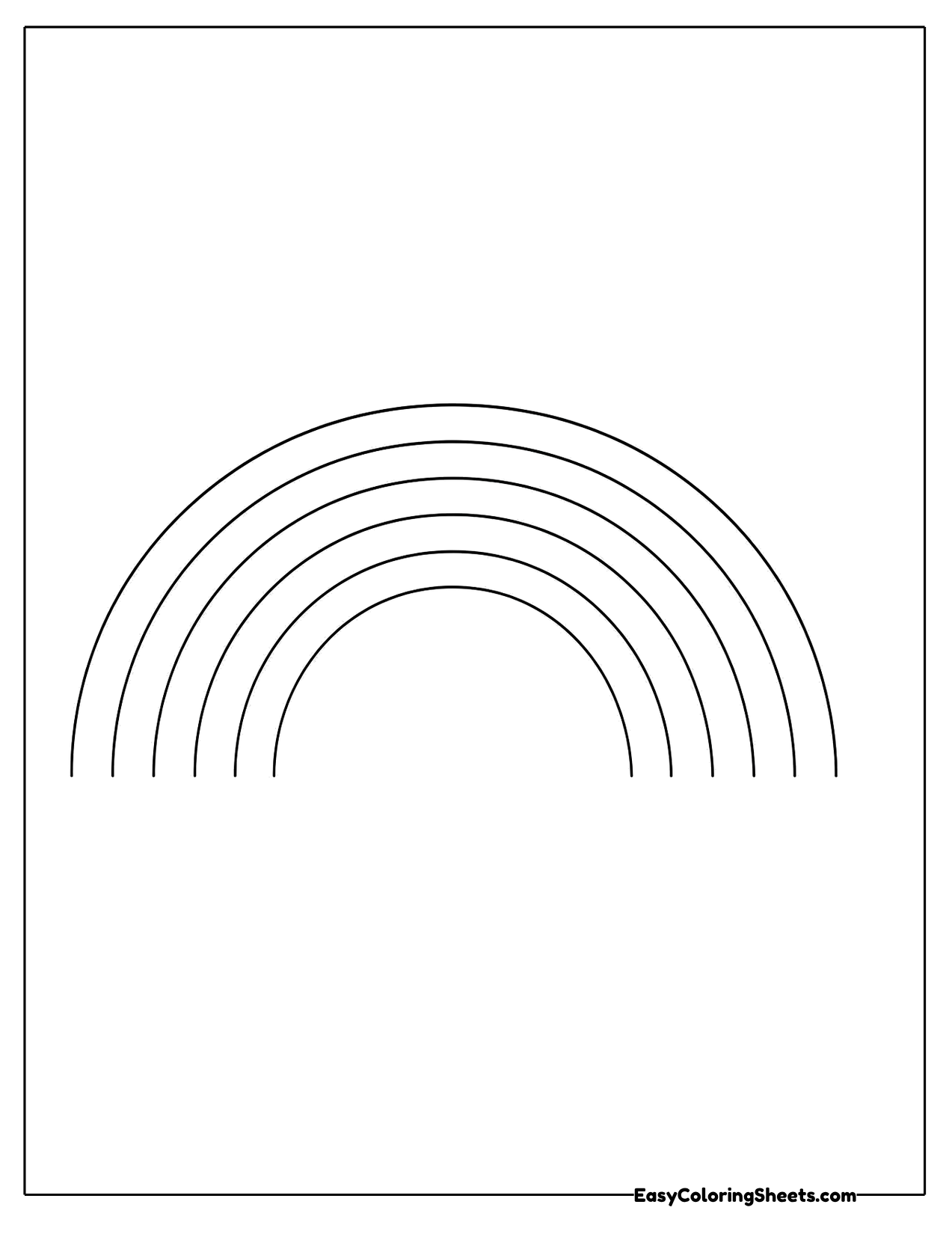 Rainbow outline arch
