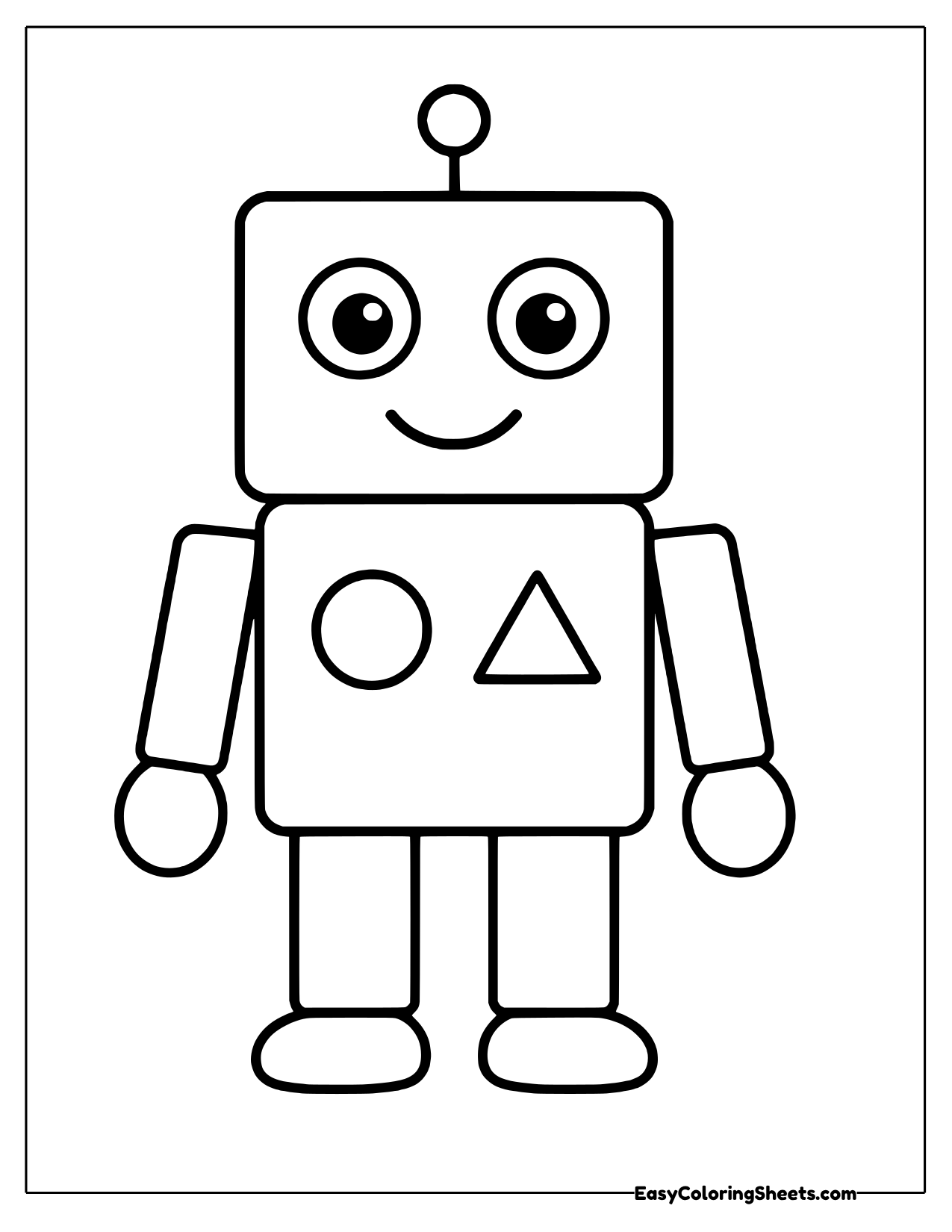 Meet a friendly robot built from basic shapes!