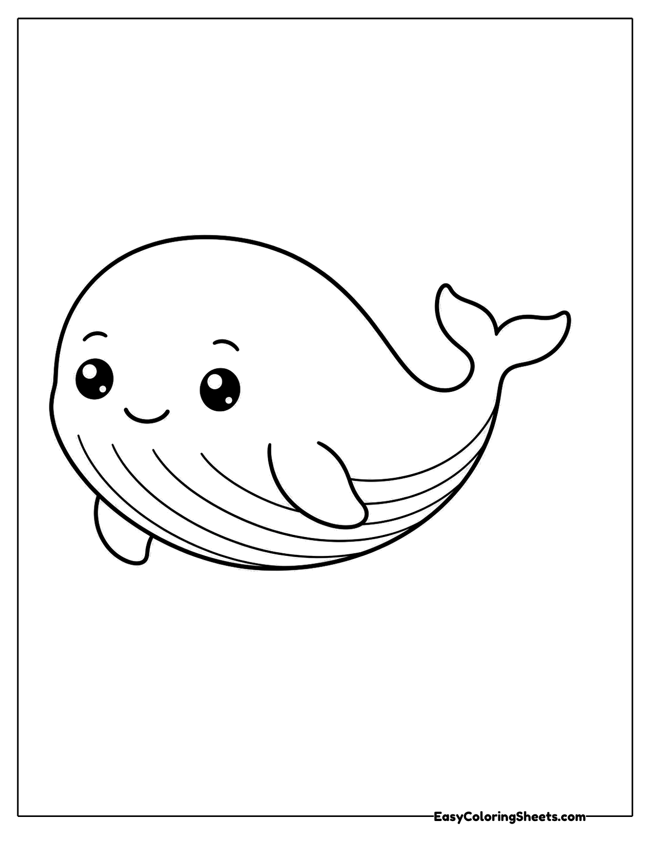Plain smiling whale