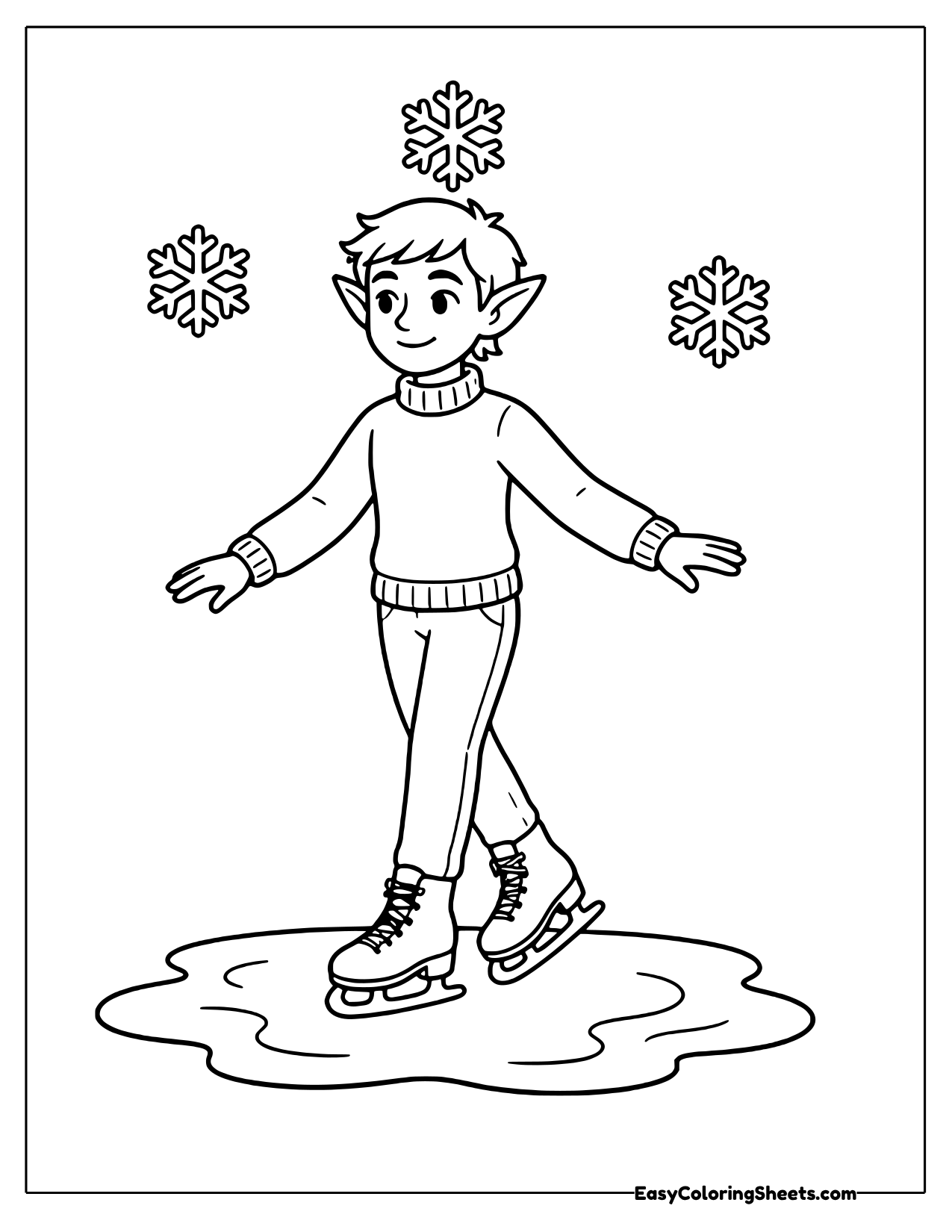 16 Elf Coloring Pages (Free PDF Printables) | Easy Coloring Sheets