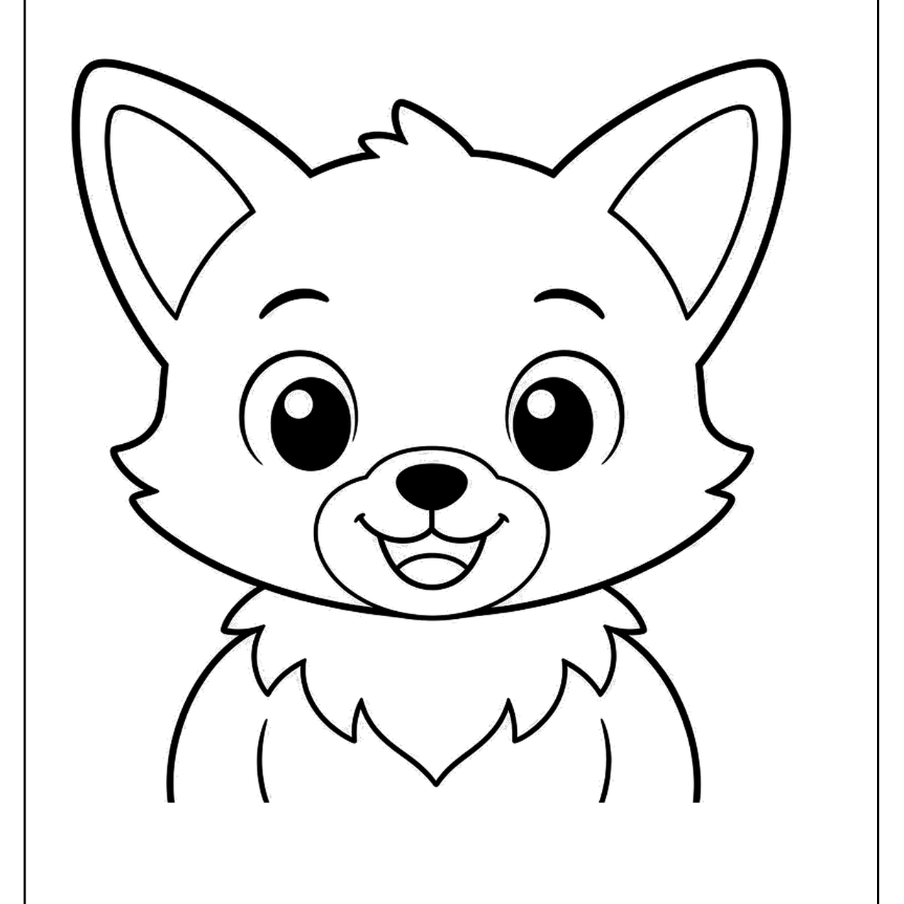 Fox puppy face portrait