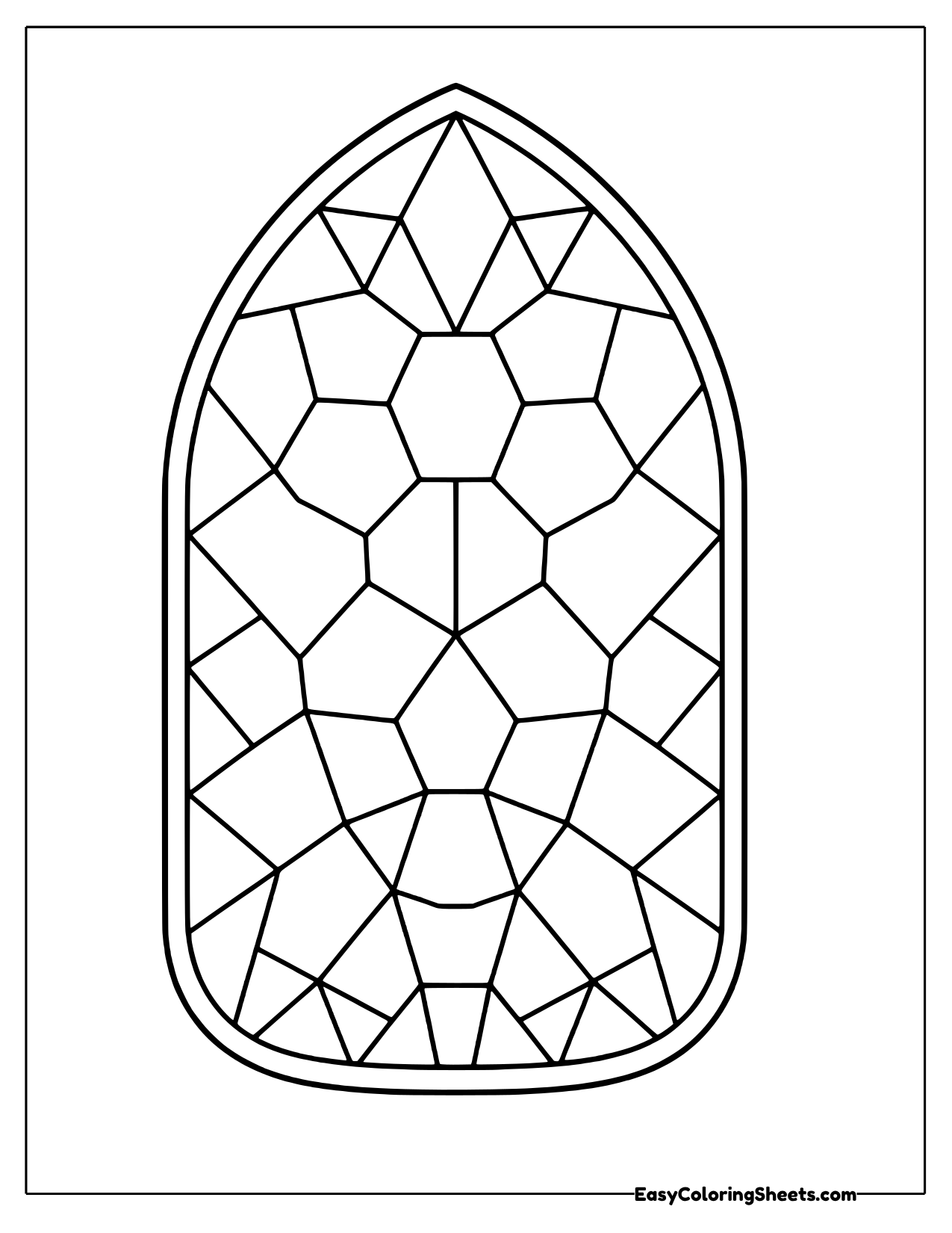 Arched stained glass window mosaic