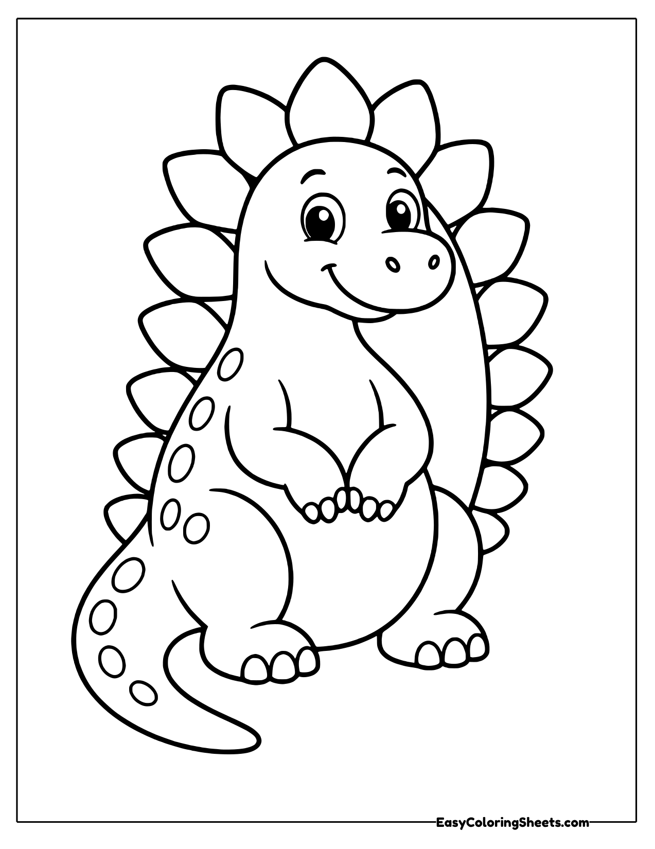 Stegosaurus sitting in a three quarter view