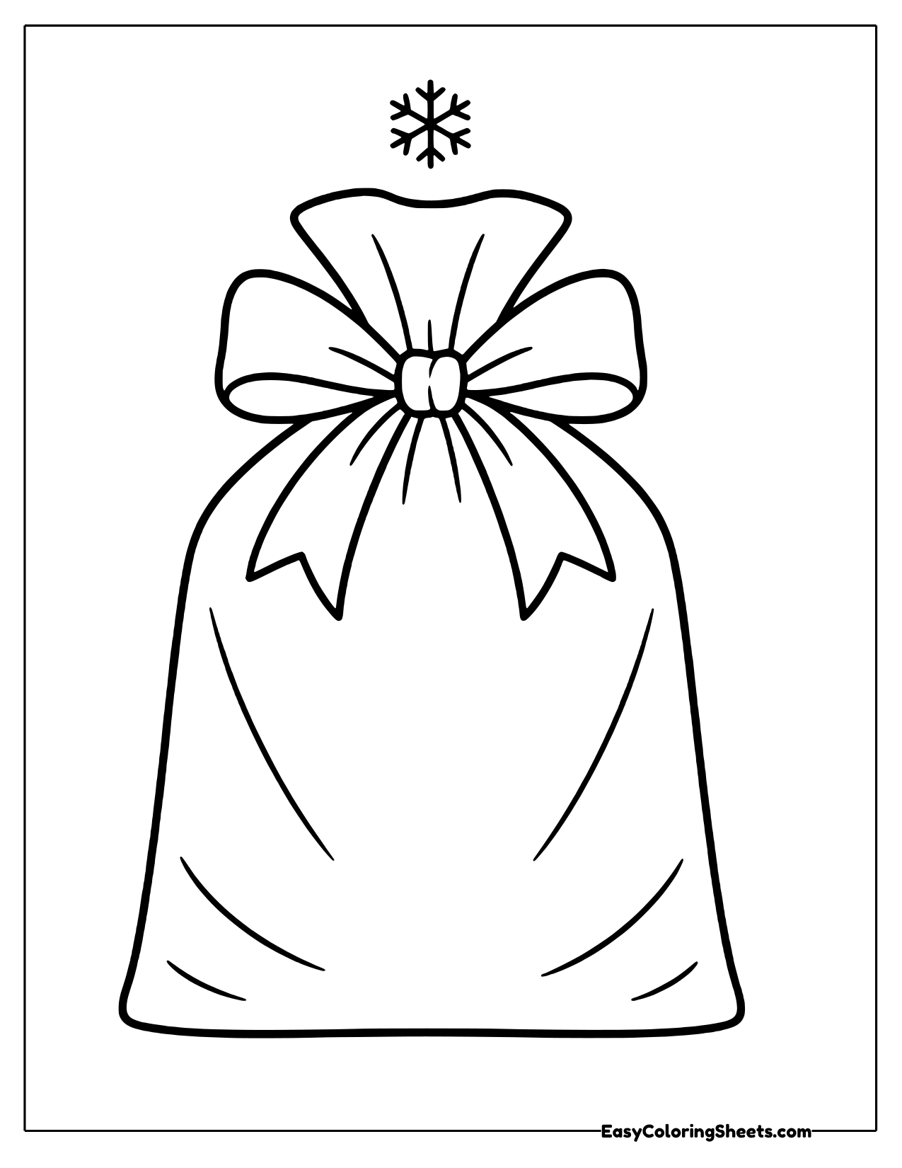Gift sack tied with a bow