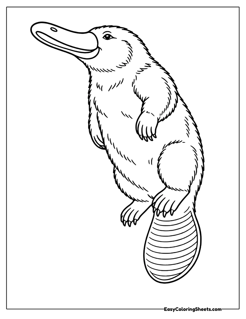 Sandwing Siting Color In 14 Platypus Coloring Pages (Free PDF Printables) | Easy Coloring Sheets