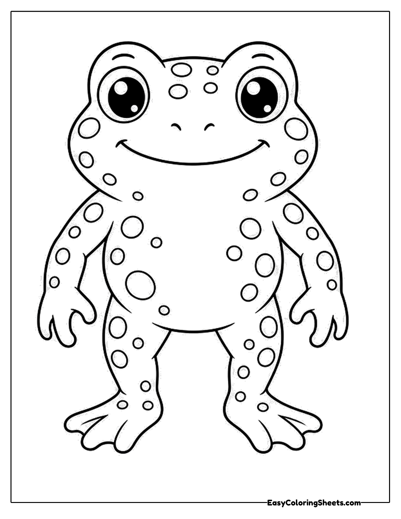 Spotted toad character standing upright