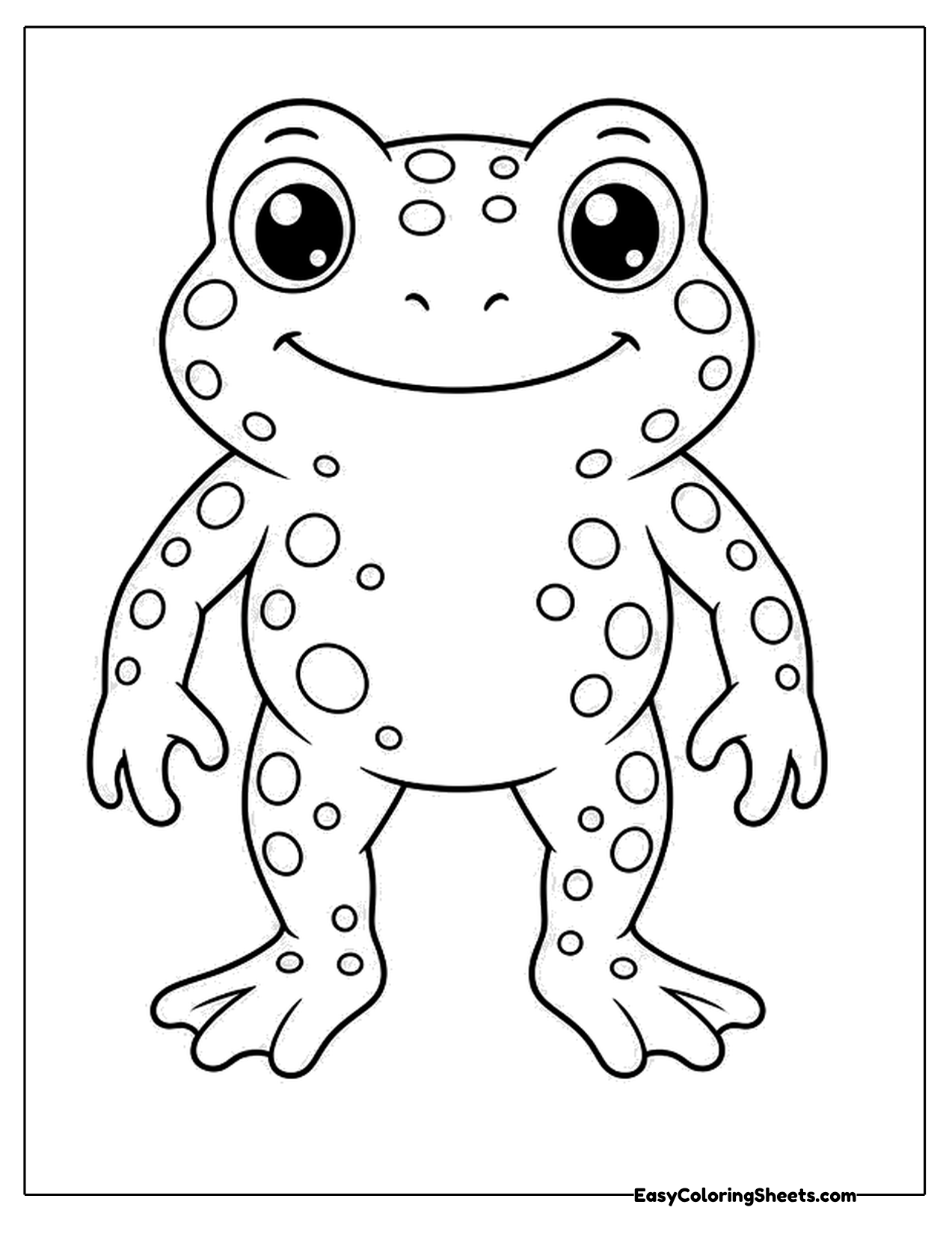 Spotted toad character standing upright