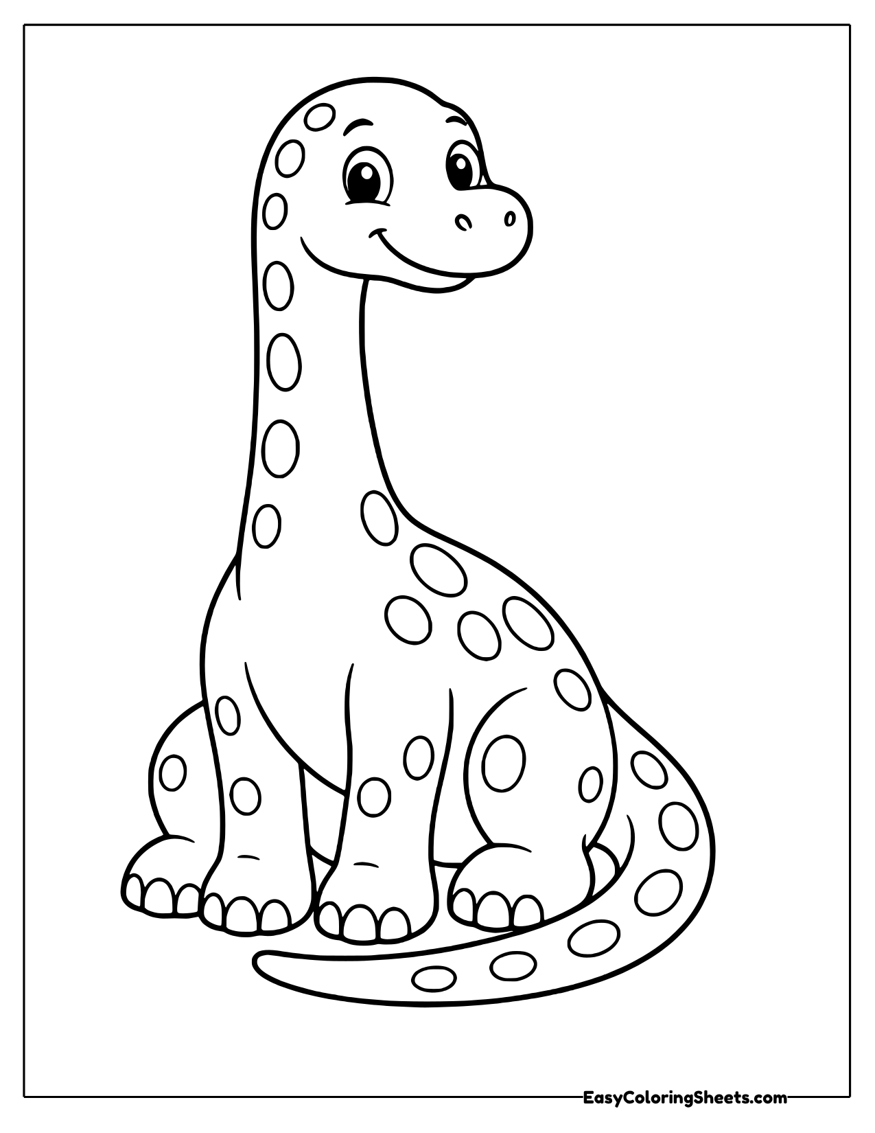 Brachiosaurus sitting up with big spots
