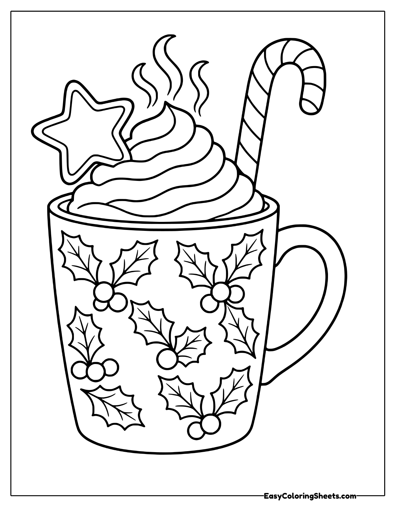 16 Hot Chocolate Coloring Pages (Free PDF Printables) | Easy Coloring ...
