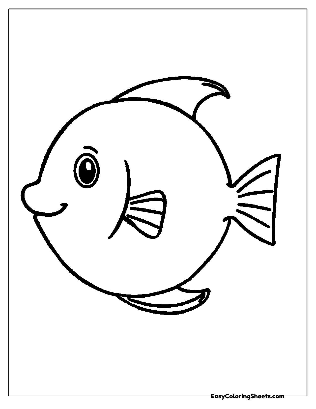 Easy round fish with a big eye