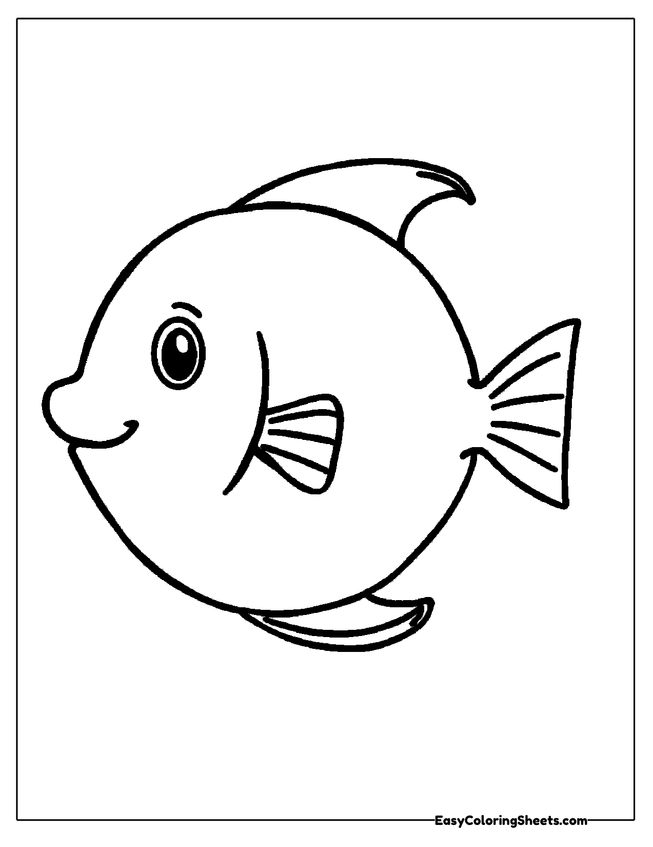 Easy round fish with a big eye