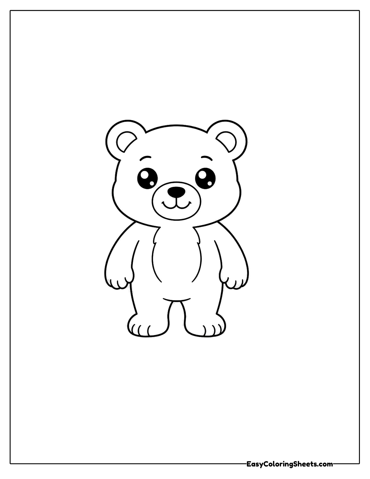 Bear cub standing facing forward
