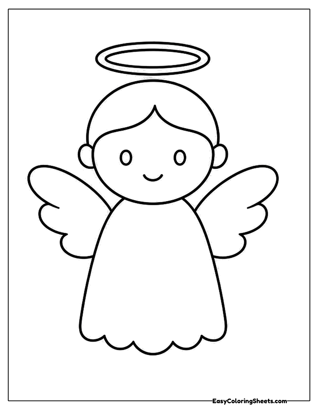 Simple angel shape with a halo