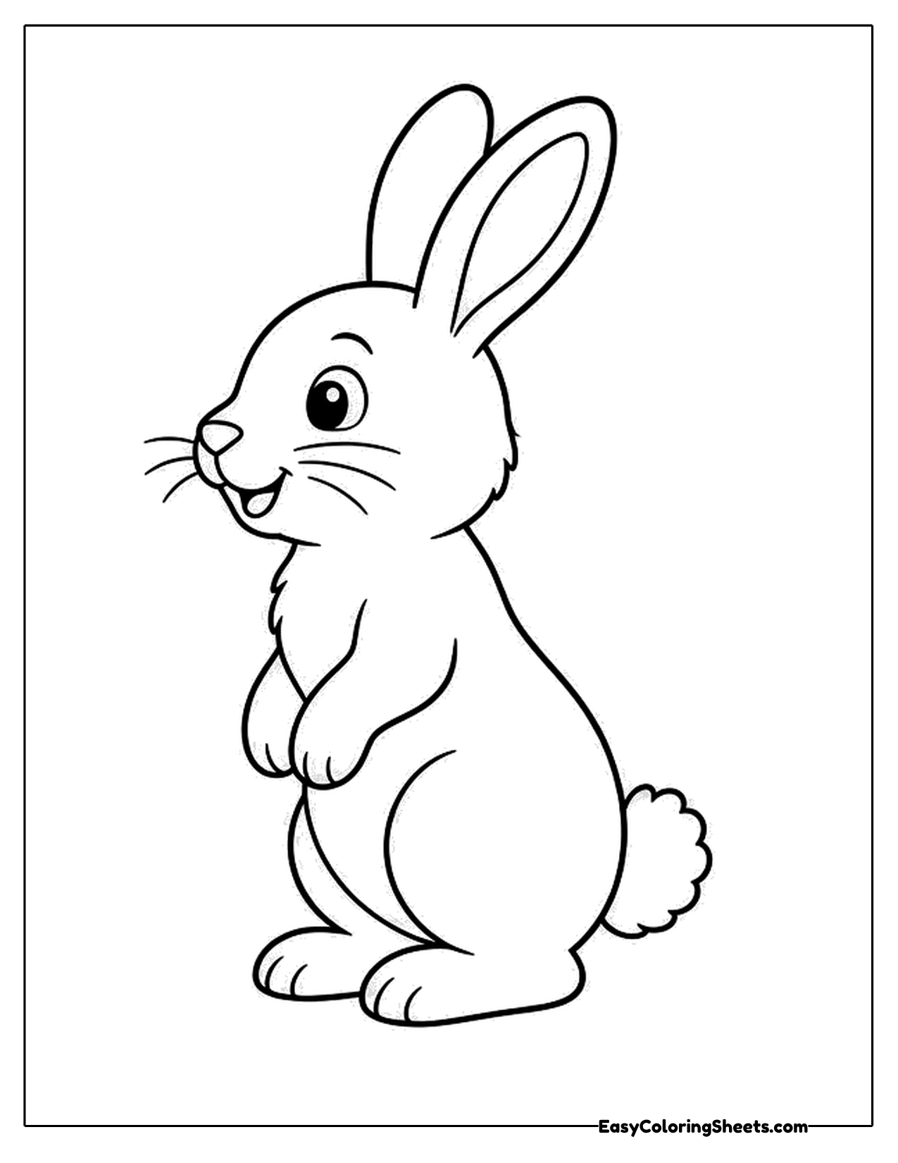 Rabbit standing upright on its back legs