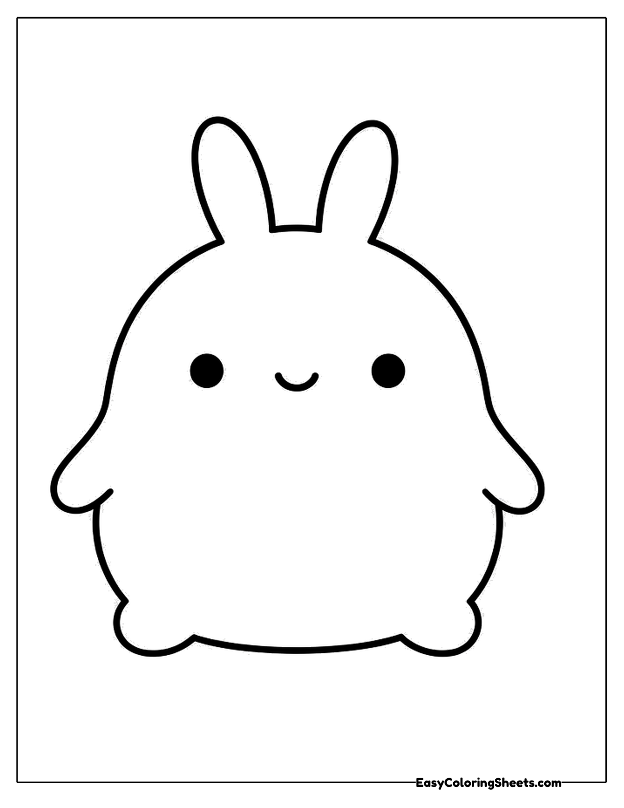 Simple round bunny blob with short ears
