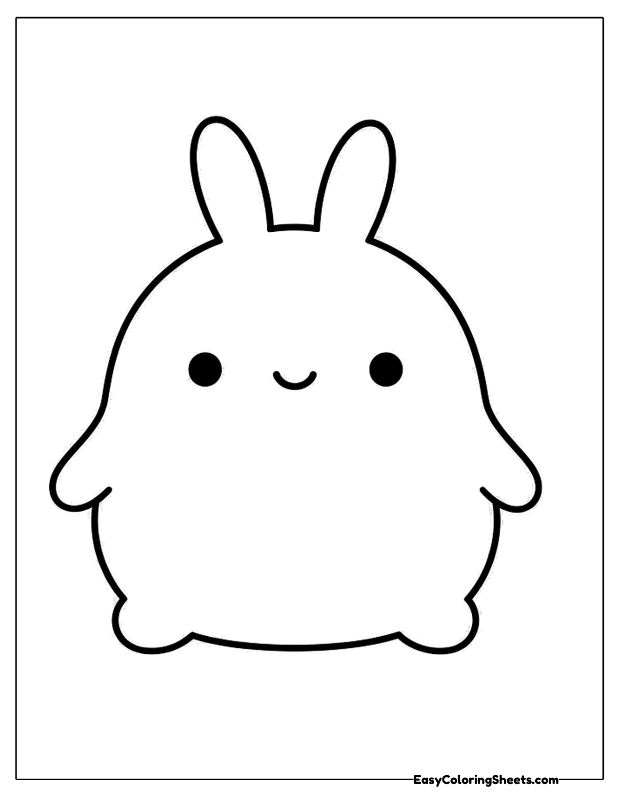 Simple round bunny blob with short ears