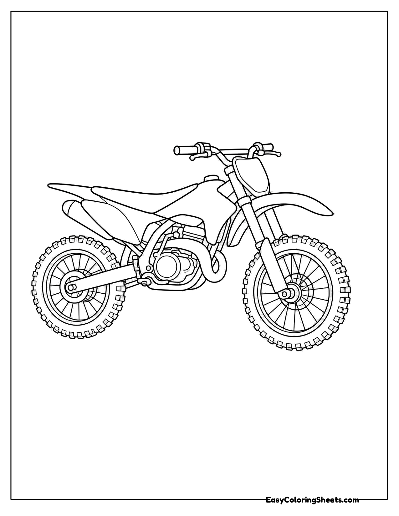 Cute dirt bike side view