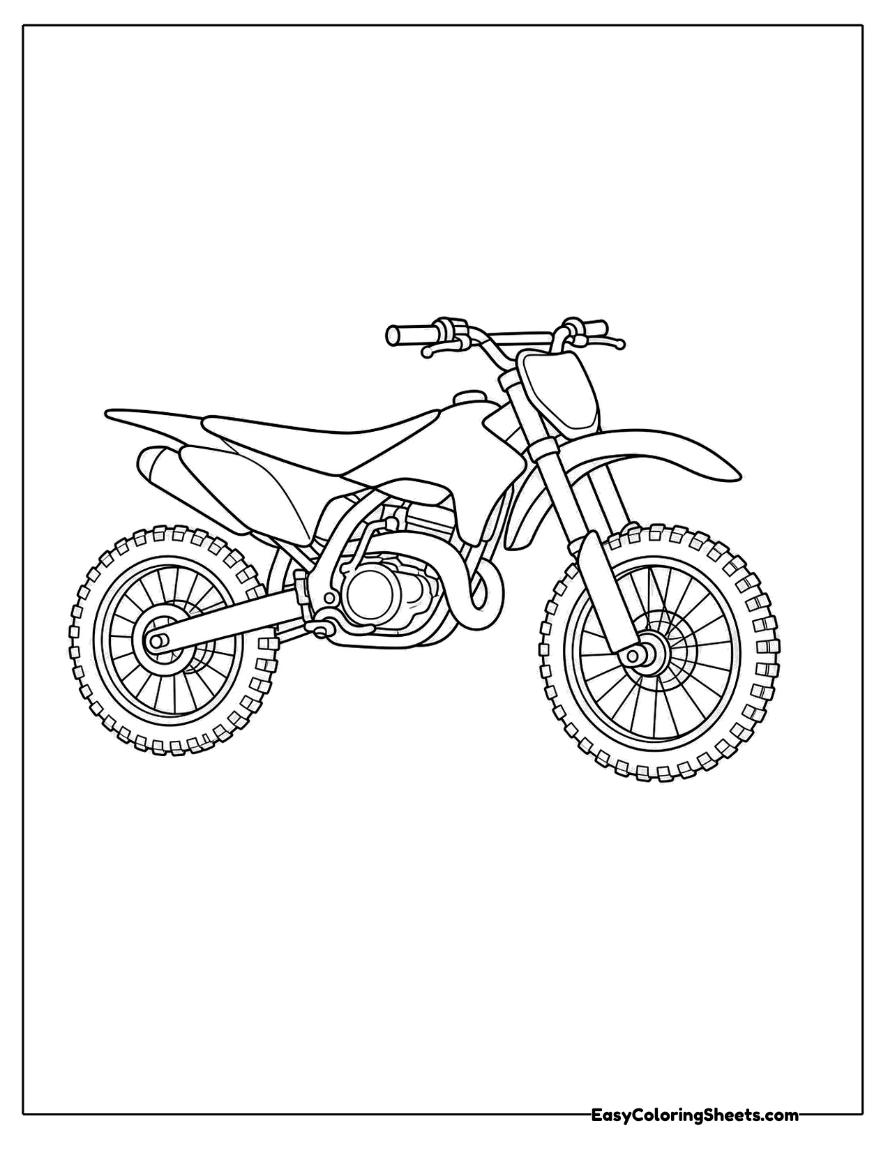 Cute dirt bike side view