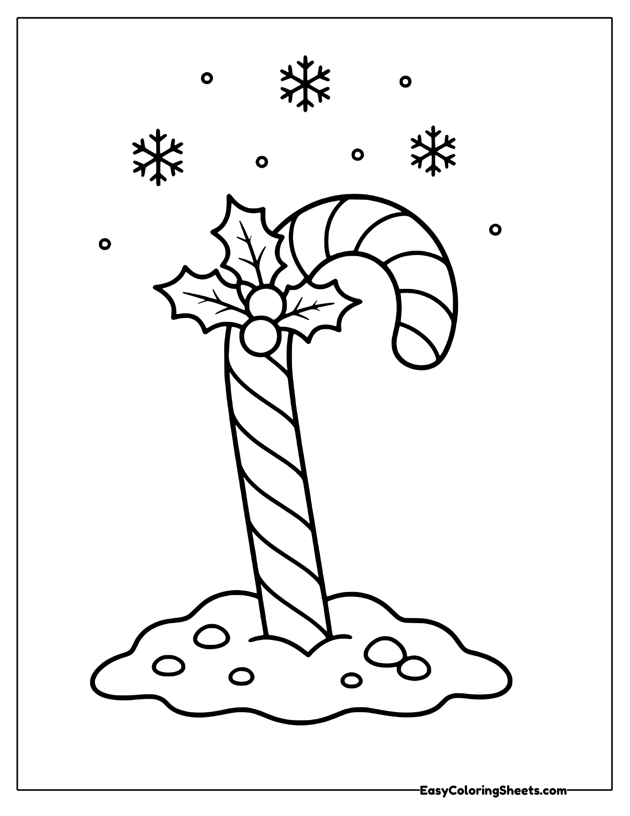 16 Candy Cane Coloring Pages (Free PDF Printables) | Easy Coloring Sheets