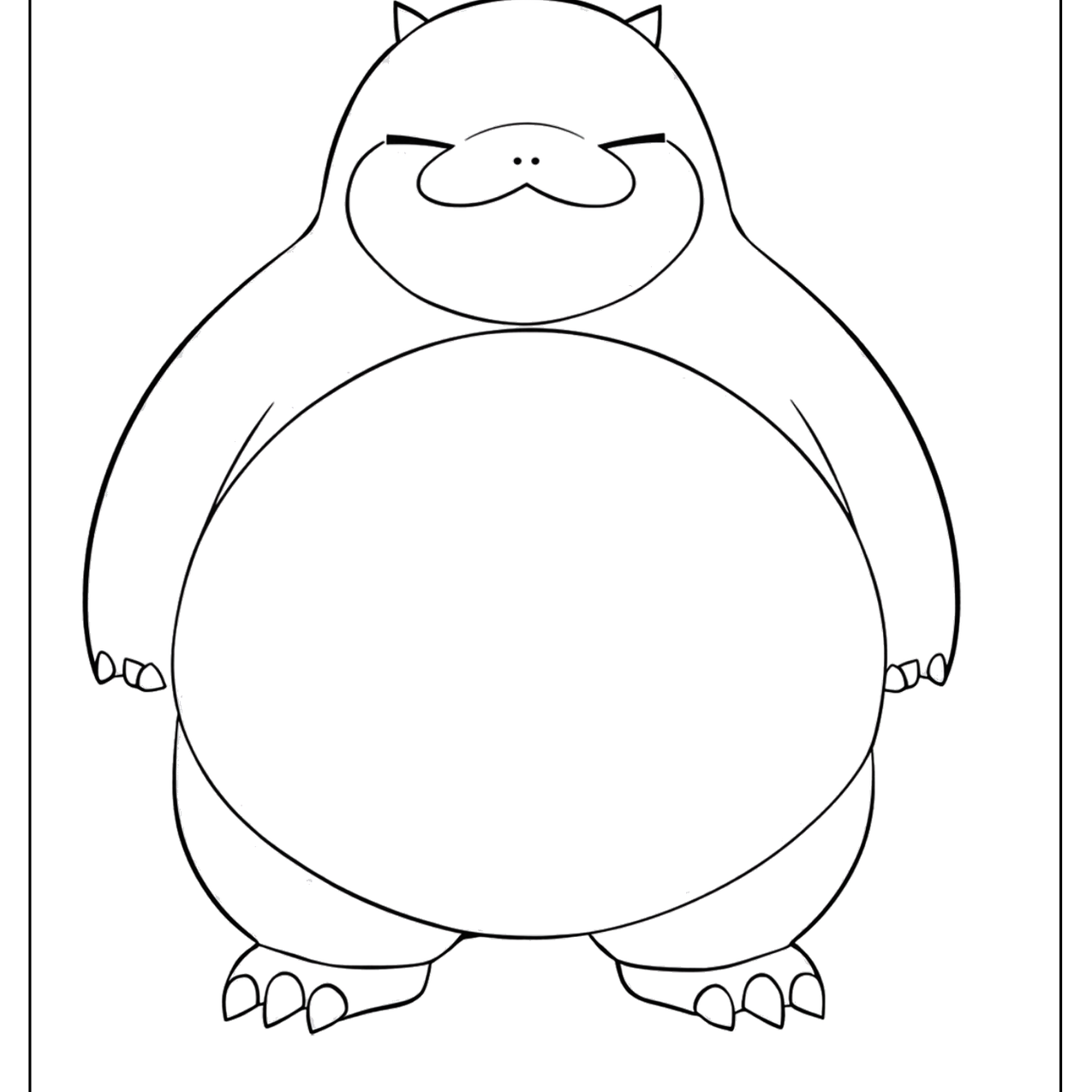 Big round sleepy creature with a wide belly