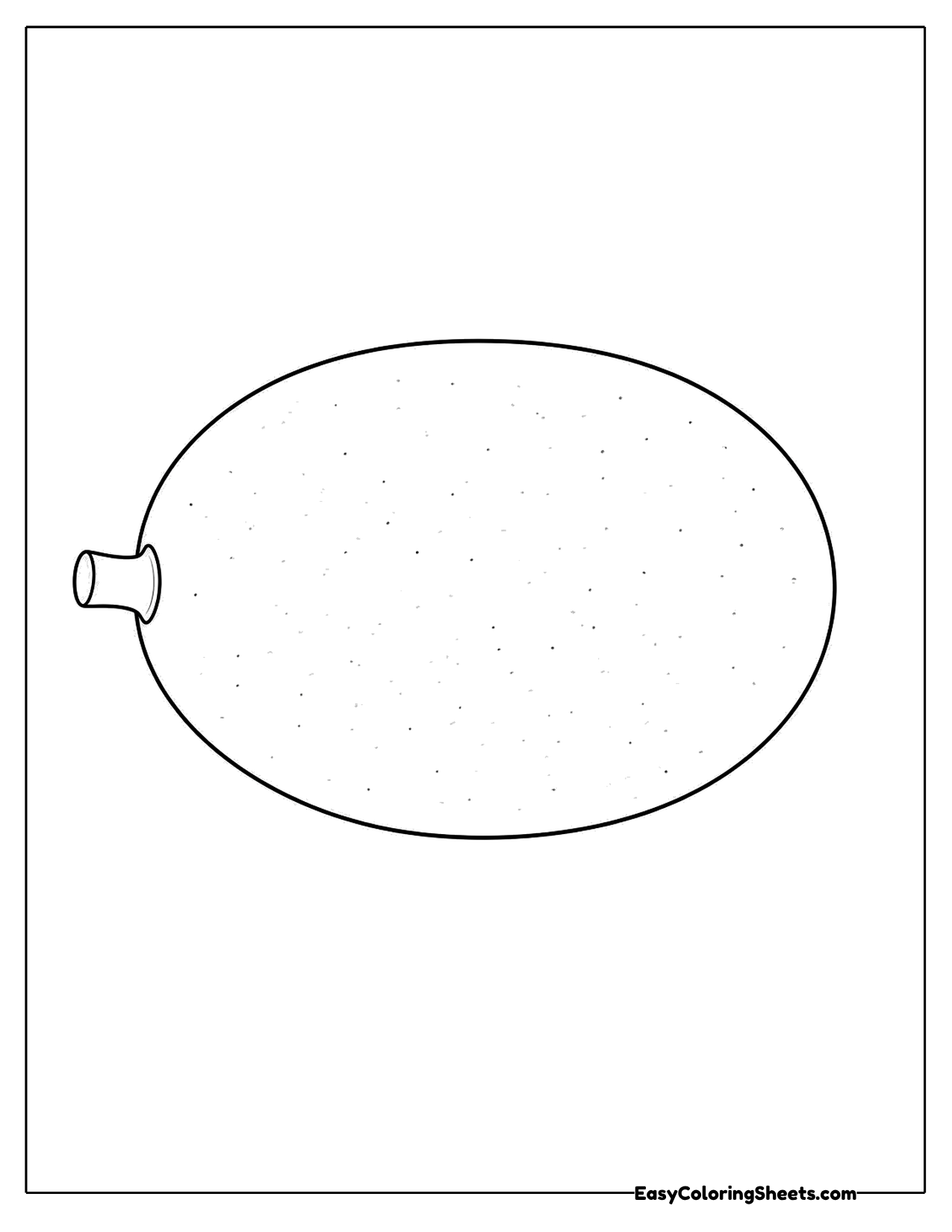Whole kiwi fruit outline