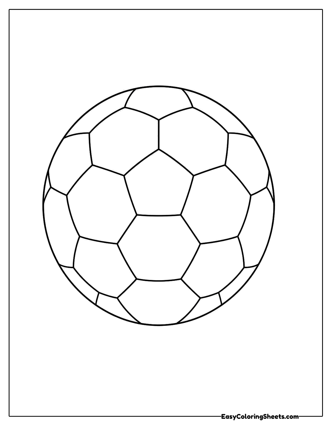 Plain soccer ball outline with patterned panels