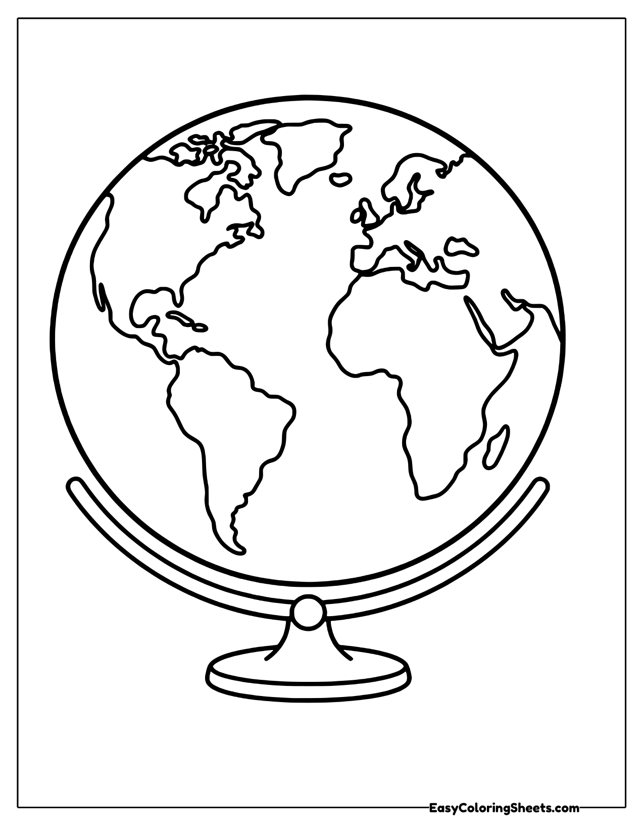 Earth globe on a classic stand