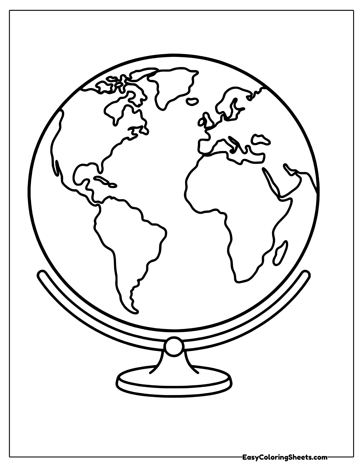 Earth globe on a classic stand