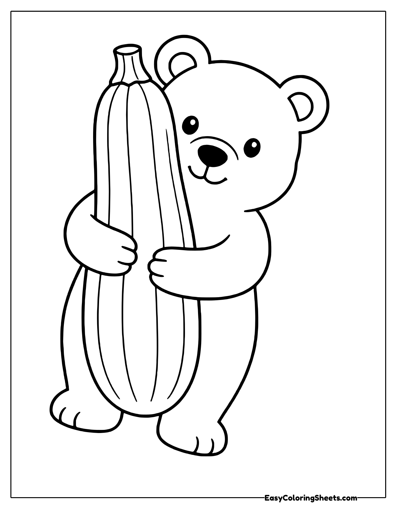 Bear hugging a giant striped zucchini