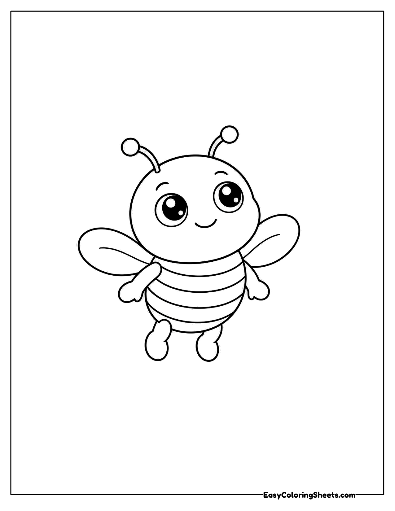Happy bee walking