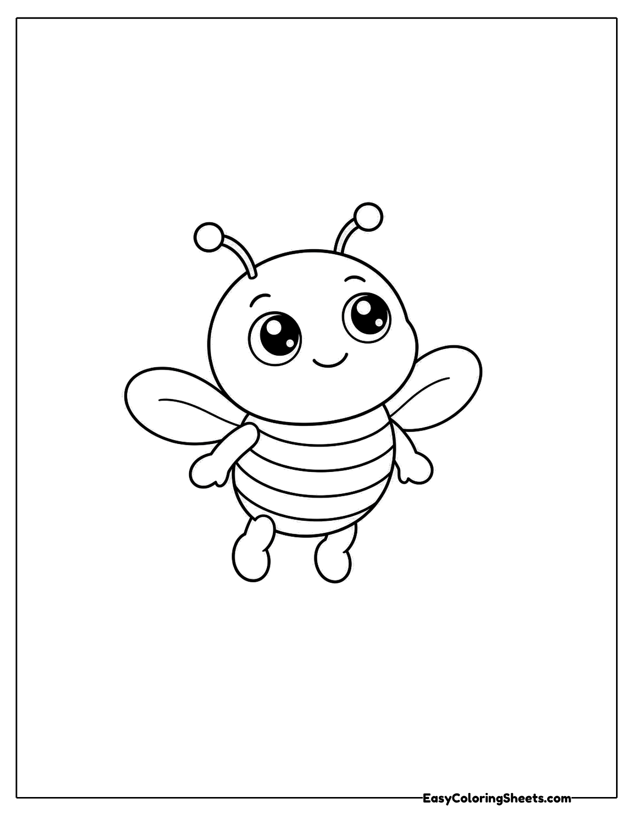 Happy bee walking