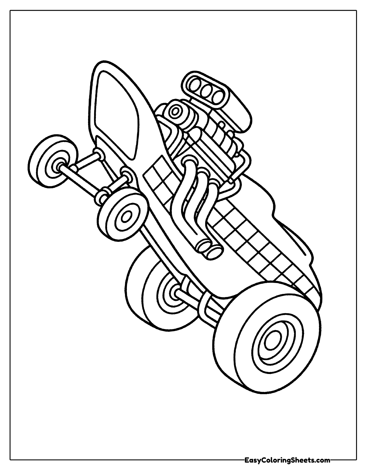 16 Hot Rod Coloring Pages (Free PDF Printables) | Easy Coloring Sheets