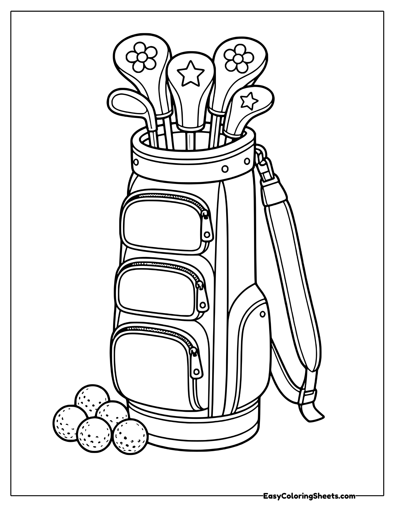 15 Golf Coloring Pages (Free PDF Printables) | Easy Coloring Sheets